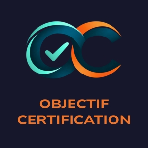 Objectif Certification — logo OC turquoise et orange